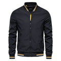 Men's Lightweight Zip-Up Bomber Jacket — Ribbed Trim